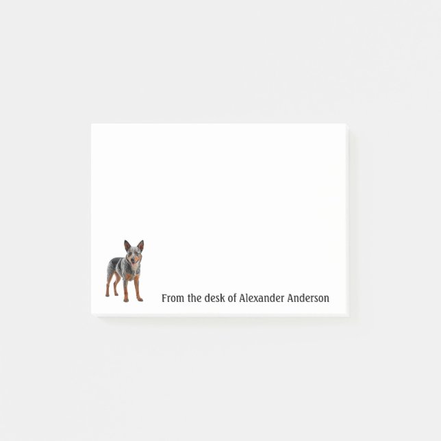 Post-it® Notas personalizadas del Boyero Australiano (Anverso)