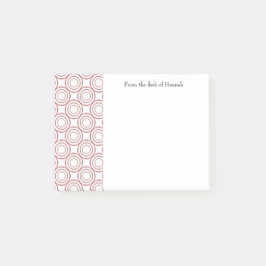 Post-it® Notas personalizadas del patrón de círculo rojo vi