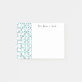 Post-it® Notas personalizadas del patrón de círculo verde a