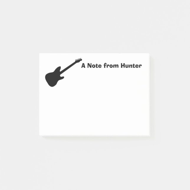Post-it® Notas personalizadas del Poste-it® de la guitarra (Anverso)