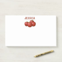 Notas personalizadas del tema de manzana