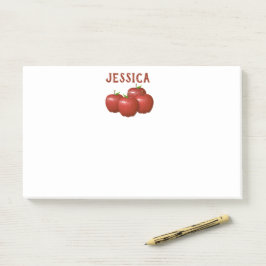 Post-it® Notas personalizadas del tema de manzana