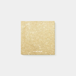 Post-it® Notas personalizadas post-it de Faux Gold Purpurin