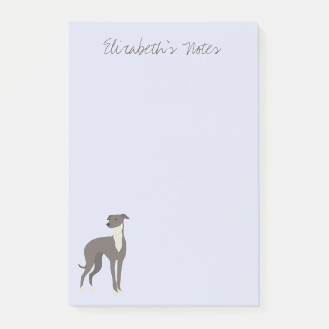 Post-it® Notas personalizadas post-it de Greyhound Cartoon  (Anverso)