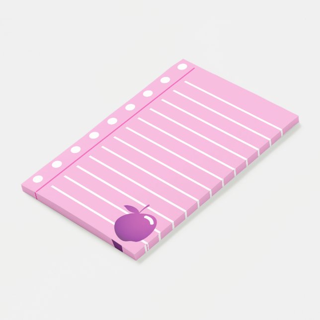 Post-it® Notas Post-it con cola rosa (En perspectiva)