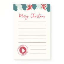 Notas post-it con plantas de Navidades y un correo