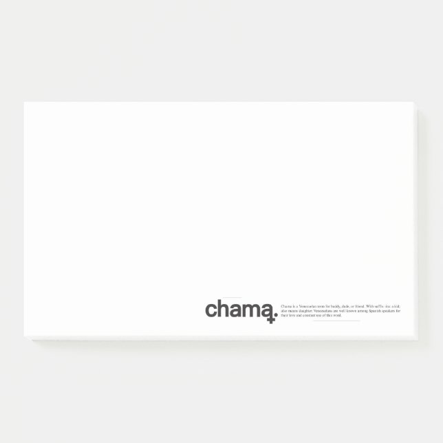 Post-it® Notas post-it de Chama en blanco y negro (Anverso)