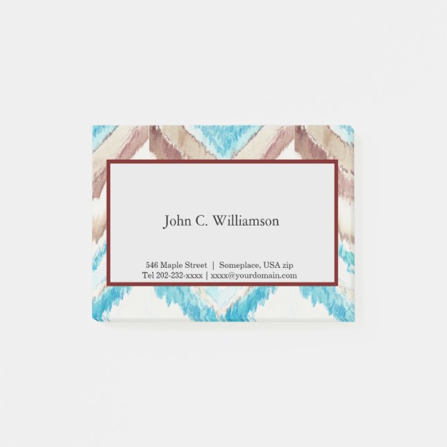 Post-it® Notas post-it de Chevron congeladas (Anverso)