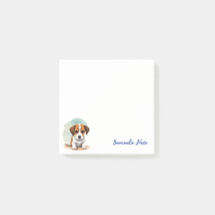 Post-it® Notas Post-it de color de agua personalizado Beagl
