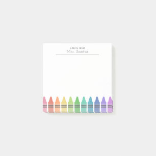 Post-it® Notas post-it de Crayons Personalized Teacher