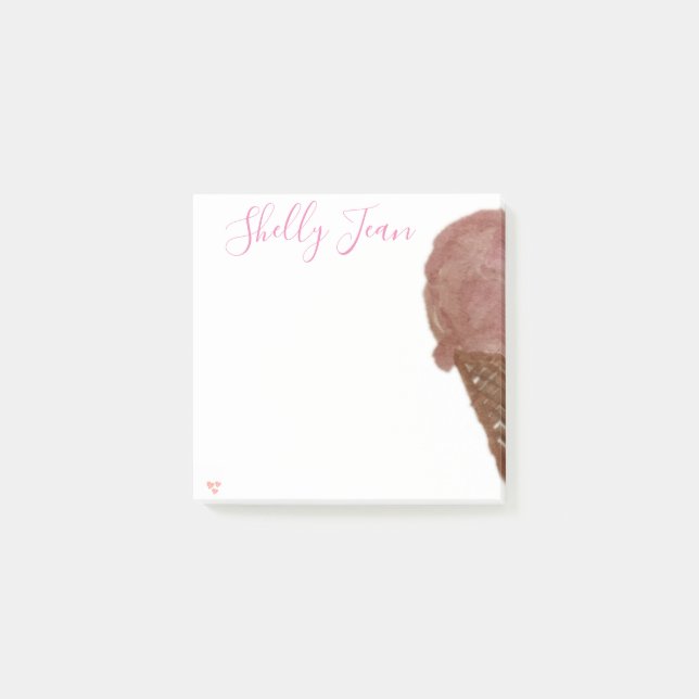 Post-it® notas Post-it de CREMA DE HIELO PERSONALIZADO (Anverso)