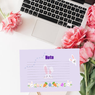 Post-it® Notas Post-it de Cute Purple Rabbit