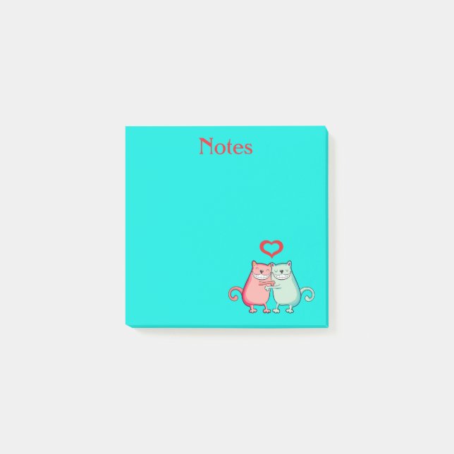 Post-it® Notas post-it de gatos en amor (Anverso)