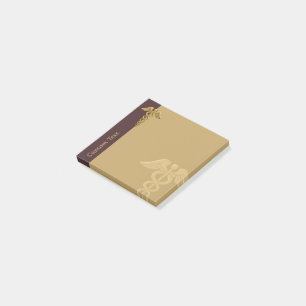 Post-it® Notas post-it de Golden Double Snake Caduceus