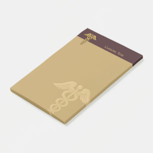 Post-it® Notas post-it de Golden Double Snake Caduceus