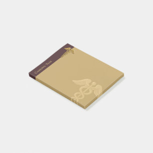 Post-it® Notas post-it de Golden Double Snake Caduceus