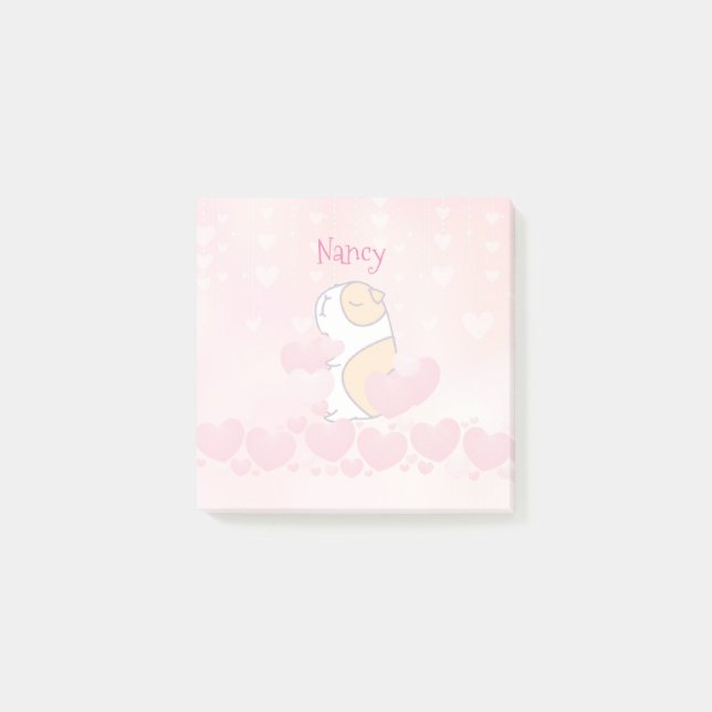 Post-it® Notas post-it de la escuela de Personalizado rosa  (Anverso)