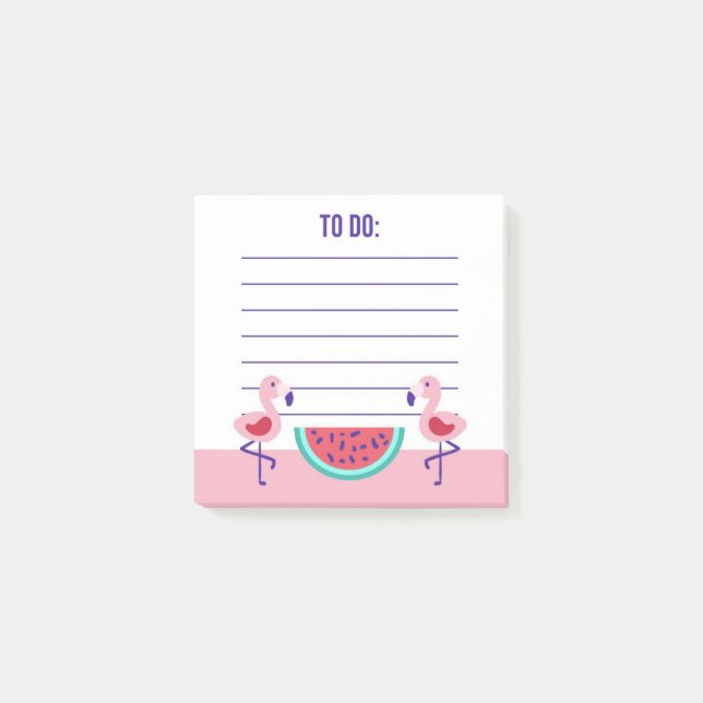 Post-it® Notas post-it de la sandía tropical Flamingo (Anverso)