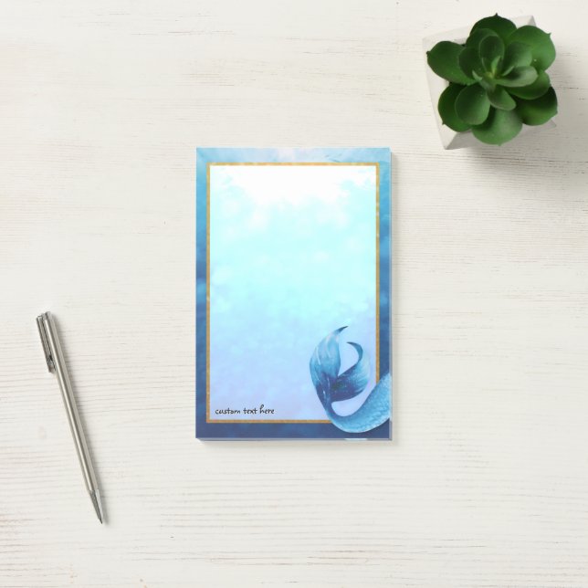 Post-it® Notas Post-It de Ocean Mermaid Tail Personalizado (Oficina)