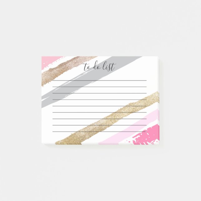 Post-it® Notas Post-it de Pink & Gold To Do (Anverso)