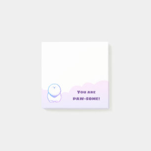 Post-it® Notas Post-it de Purple Bichon-Frise Dog