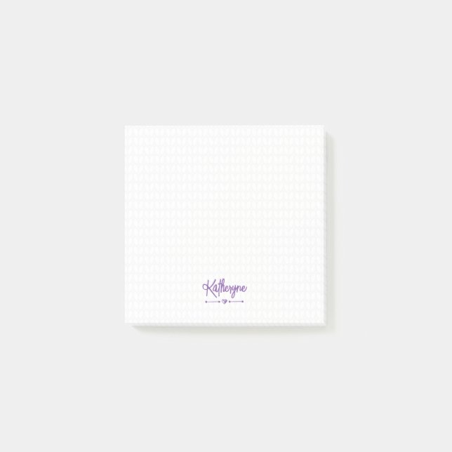 Post-it® Notas Post-it de Purple Personalized Knit Stitch (Anverso)