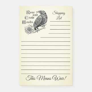 Post-it® Notas Post-IT de Rosa y Crow Woods