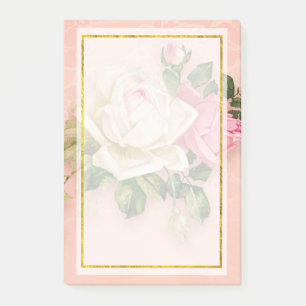 Post-it® Notas Post-it de Rosa y Rosa Blanca