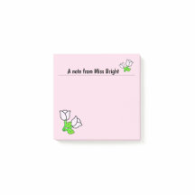 Notas Post-it de rosas rosadas