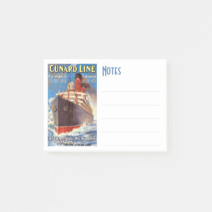 POST-IT® NOTAS POST-IT DE VINTAGE CUNARD OCEAN LINER TRAVEL