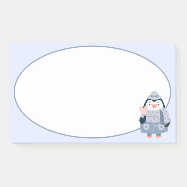 Post-it® Notas post-it de Winter Penguin (Anverso)