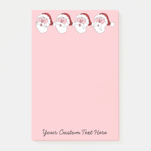 Post-it® Notas post-it del personalizado de Santa Mustaches (Anverso)