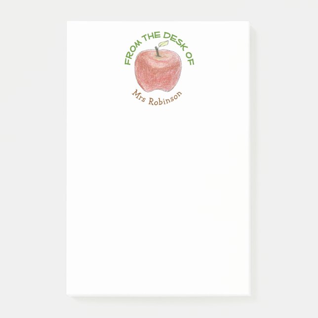 Post-it® Notas post-it del profesor personalizado (Anverso)