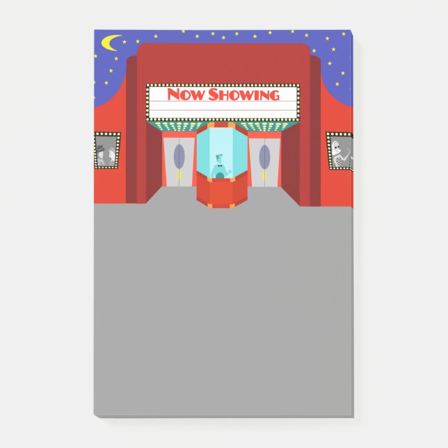 Post-it® Notas Post-It del Teatro de Cine Retro (Anverso)