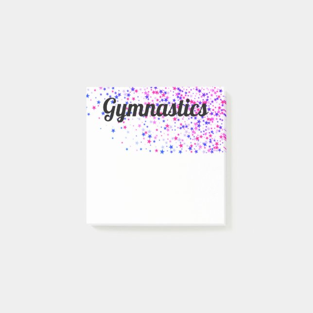 Post-it® Notas post-it - Gimnasia de estrellas rosas y azul (Anverso)
