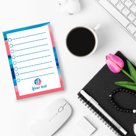 Post-it® Notas Post-it iniciales abstractas de Blue Pink