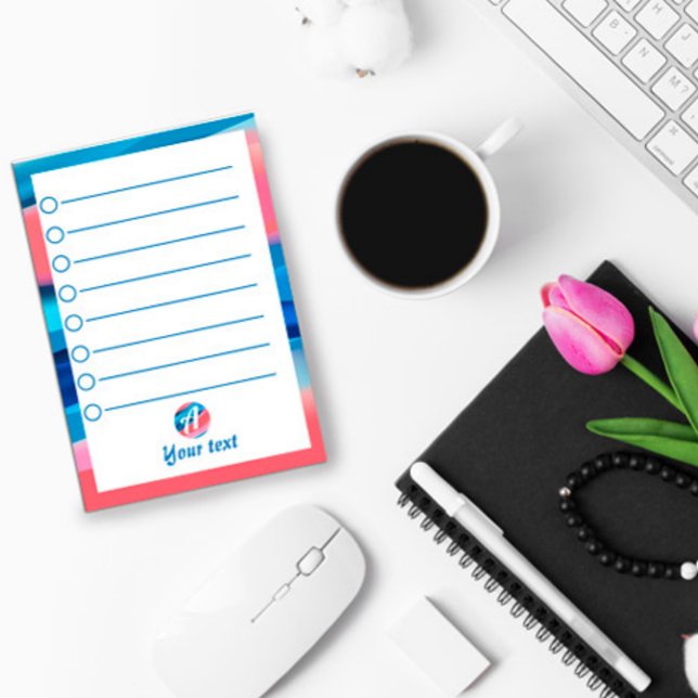 Post-it® Notas Post-it iniciales abstractas de Blue Pink (Subido por el creador)