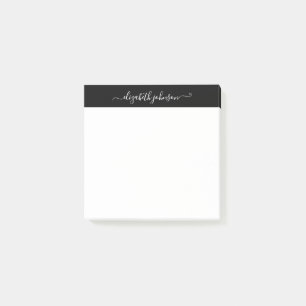 Post-it® Notas post-it Minimalistas modernas en blanco y ne