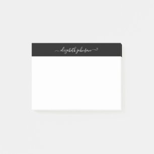 Post-it® Notas post-it Minimalistas modernas en blanco y ne