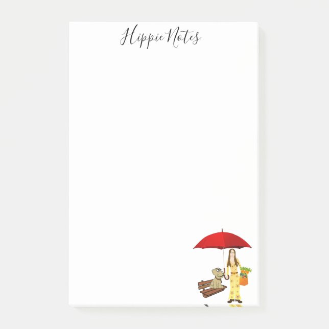 Post-it® Notas Post-it Notas Hippie Perro (Anverso)