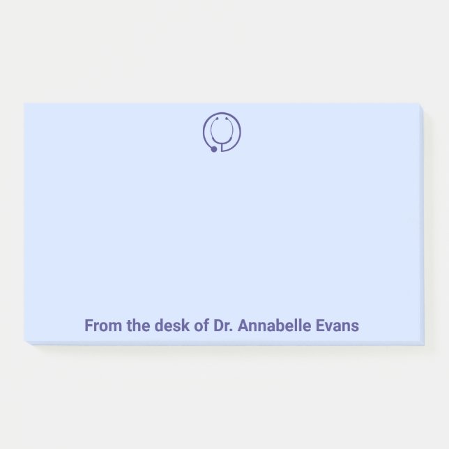 Post-it® Notas Post-it personalizadas de Blue Stethoscope (Anverso)