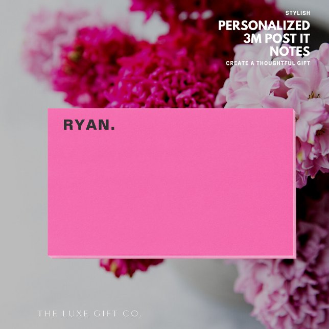 Post-it® Notas Post-it personalizadas de color rosa calient (Subido por el creador)