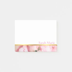 Post-it® Notas Post-it personalizadas de Pink Peony