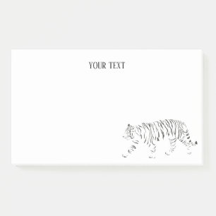 Post-it® Notas post-it personalizadas de tigre en blanco y