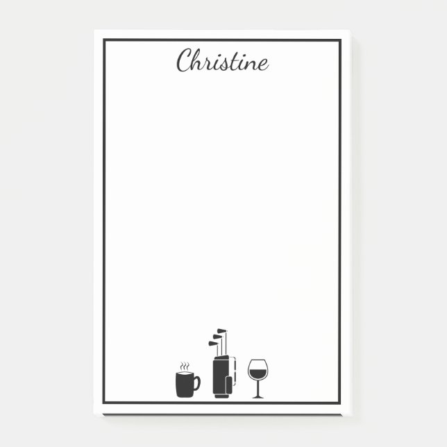 Post-it® Notas post-it personalizadas del Coffee Golf Wine  (Anverso)