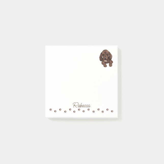 Post-it® Notas post-it personalizadas del perro Dachshund S (Anverso)