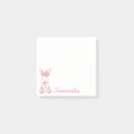 Post-it® Notas Post-It Personalizadas Floral Pink Bunny
