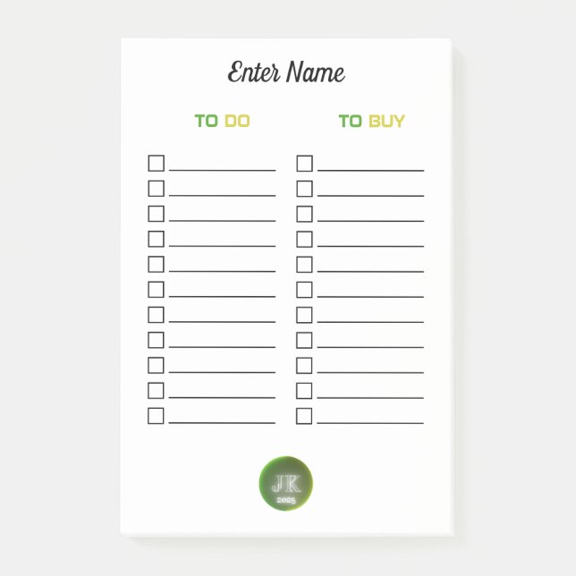 Post-it® Notas Post-it personalizadas para comprar JK 2025 (Anverso)