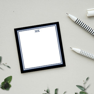 Post-it® Notas Post-it sobre Black Blue Monogrammed