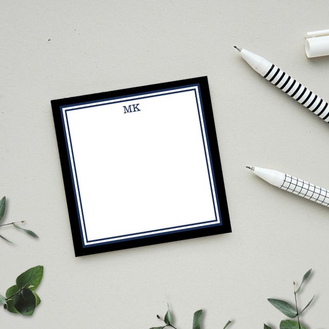 Post-it® Notas Post-it sobre Black Blue Monogrammed (Subido por el creador)